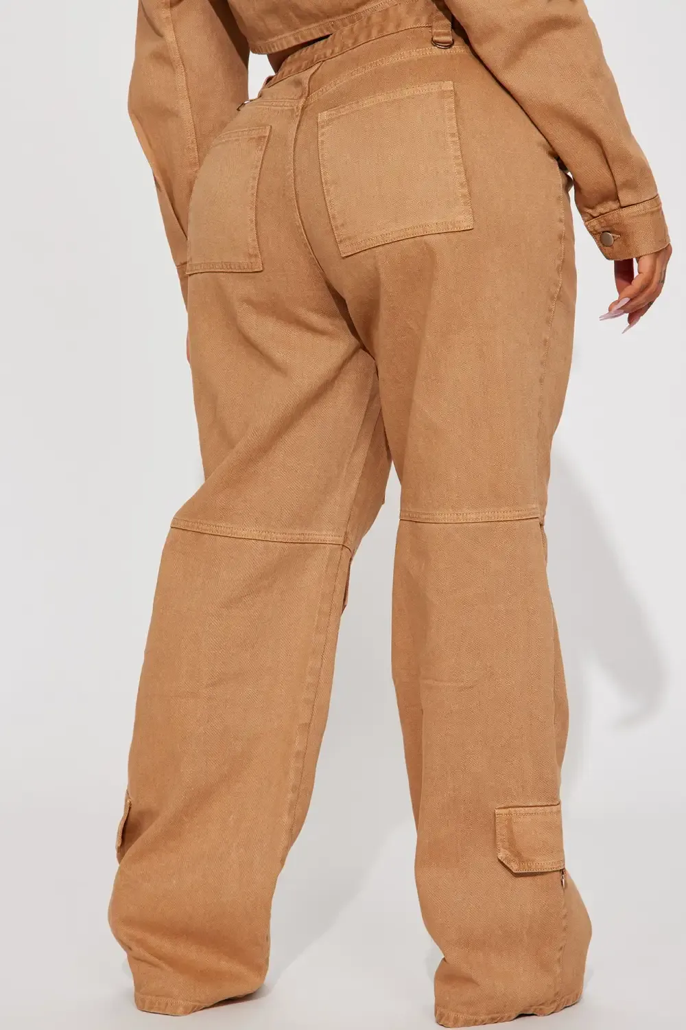 Get Lucky Non Stretch Cargo Jean - Tan