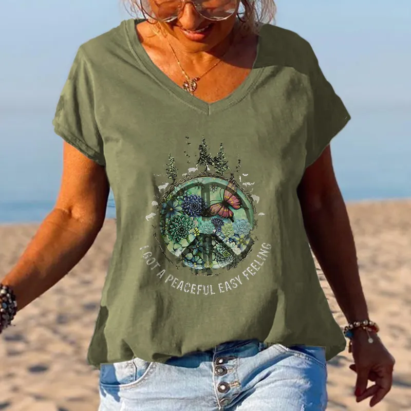 Butterfly Plants I Got A Peaceful Easy Feeling Graphic Tees