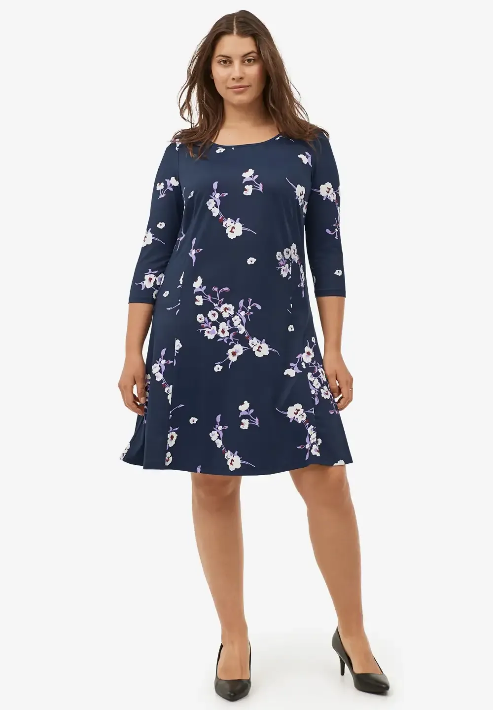Madison Knit Three-Quarter Sleeve Dress