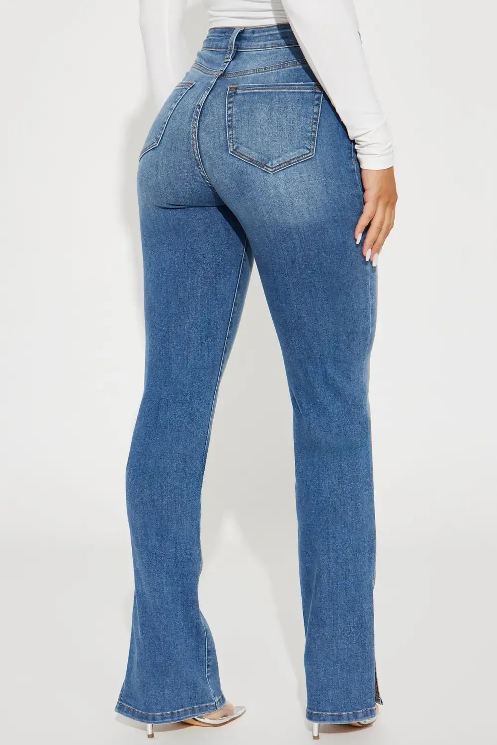 Tall Killing 'Em Softly Side Split Jean - Medium Blue Wash