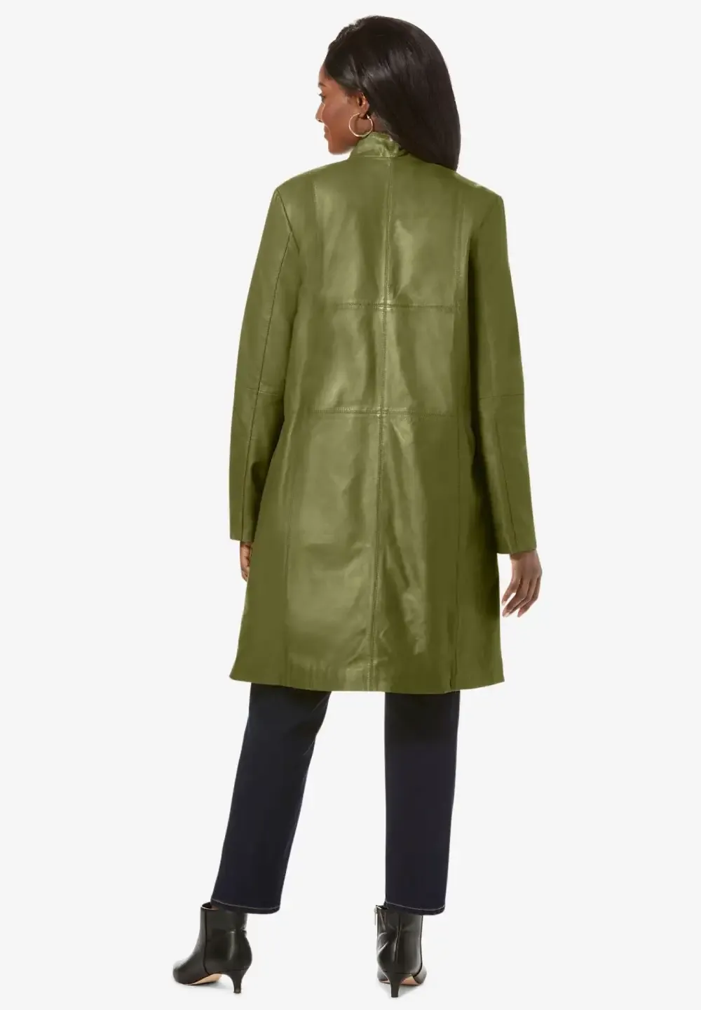 Leather Swing Coat