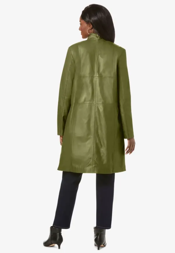 Leather Swing Coat