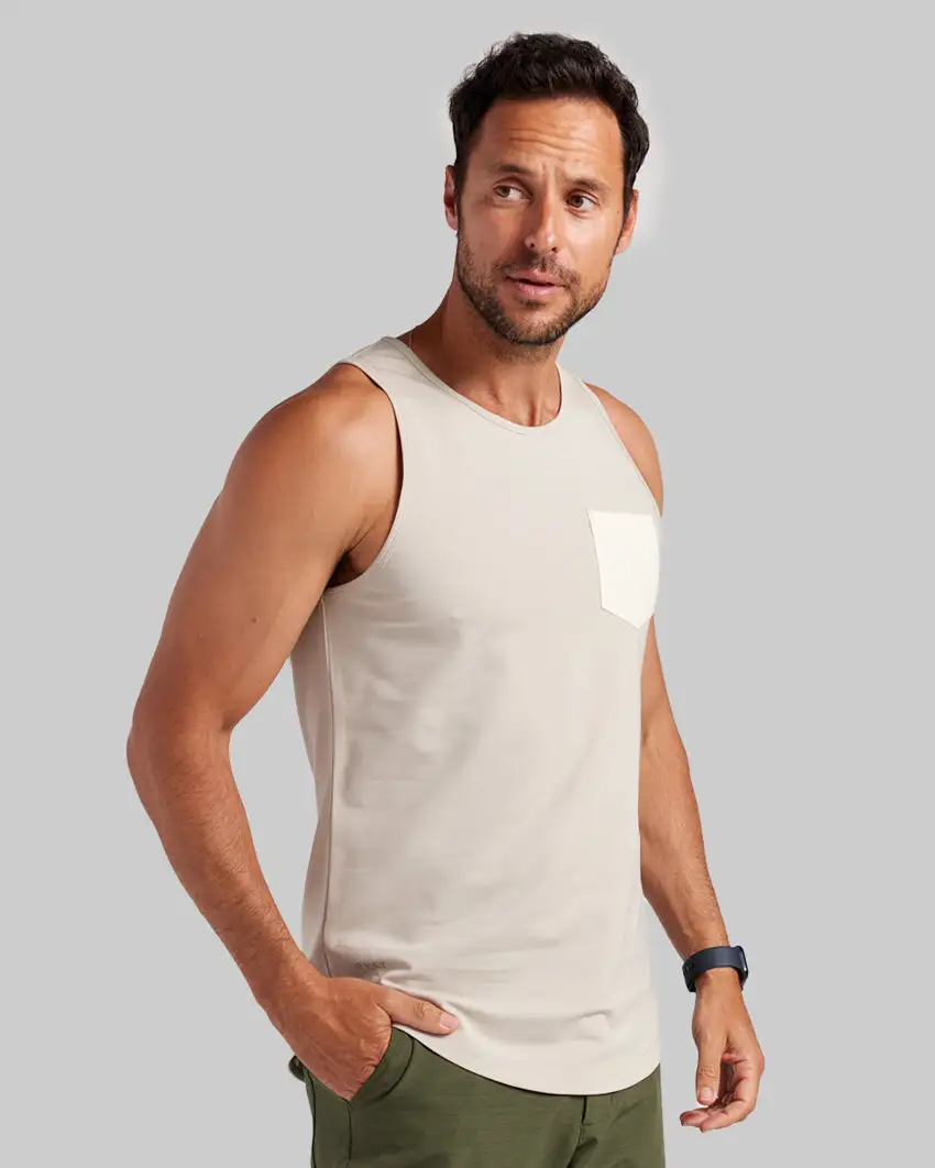 Lux Drop-Cut Pocket Tank