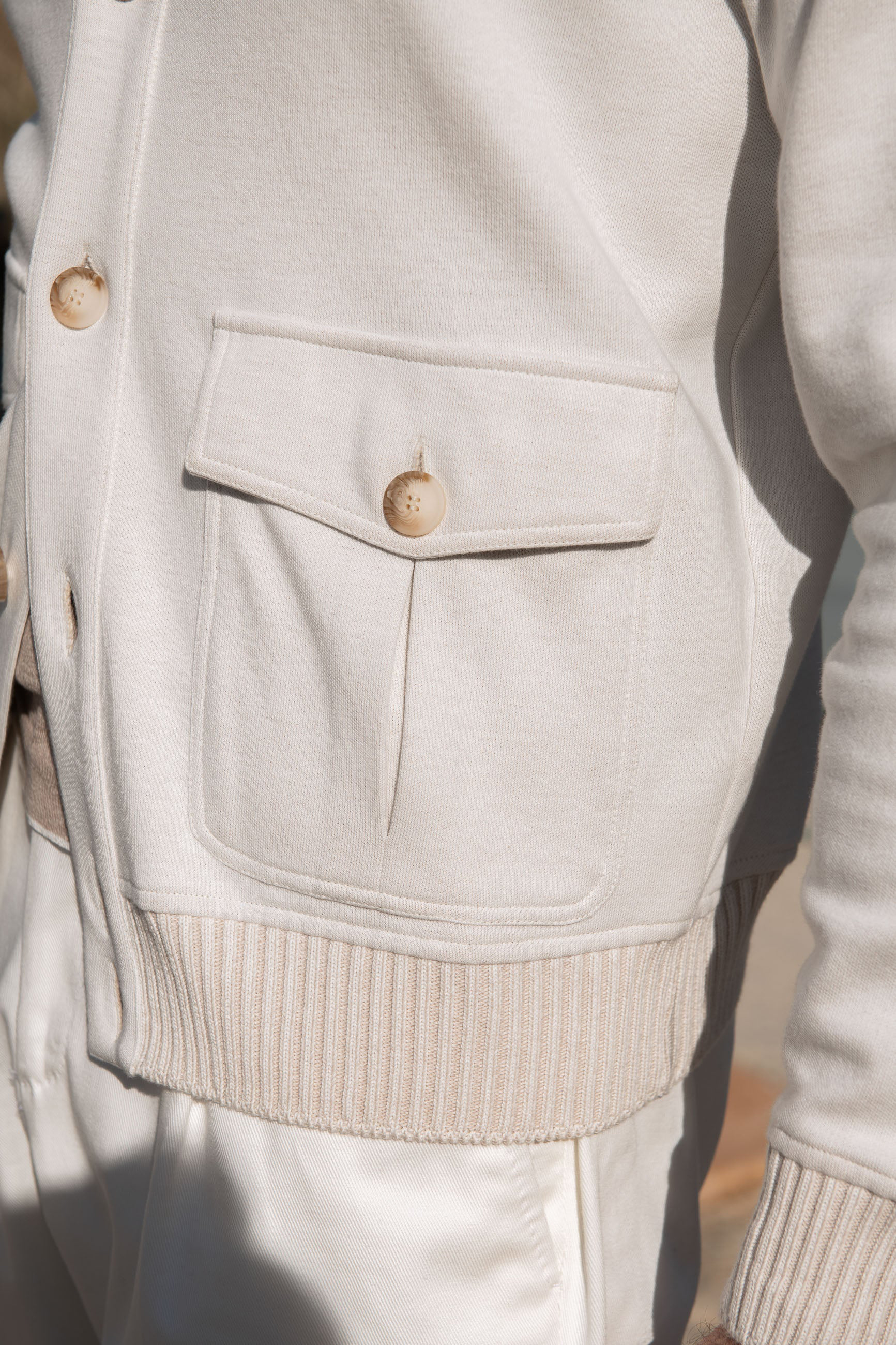 Cotton Knitted Bomber