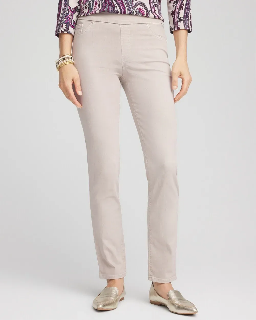 Denim Pull-On Ankle Jeggings