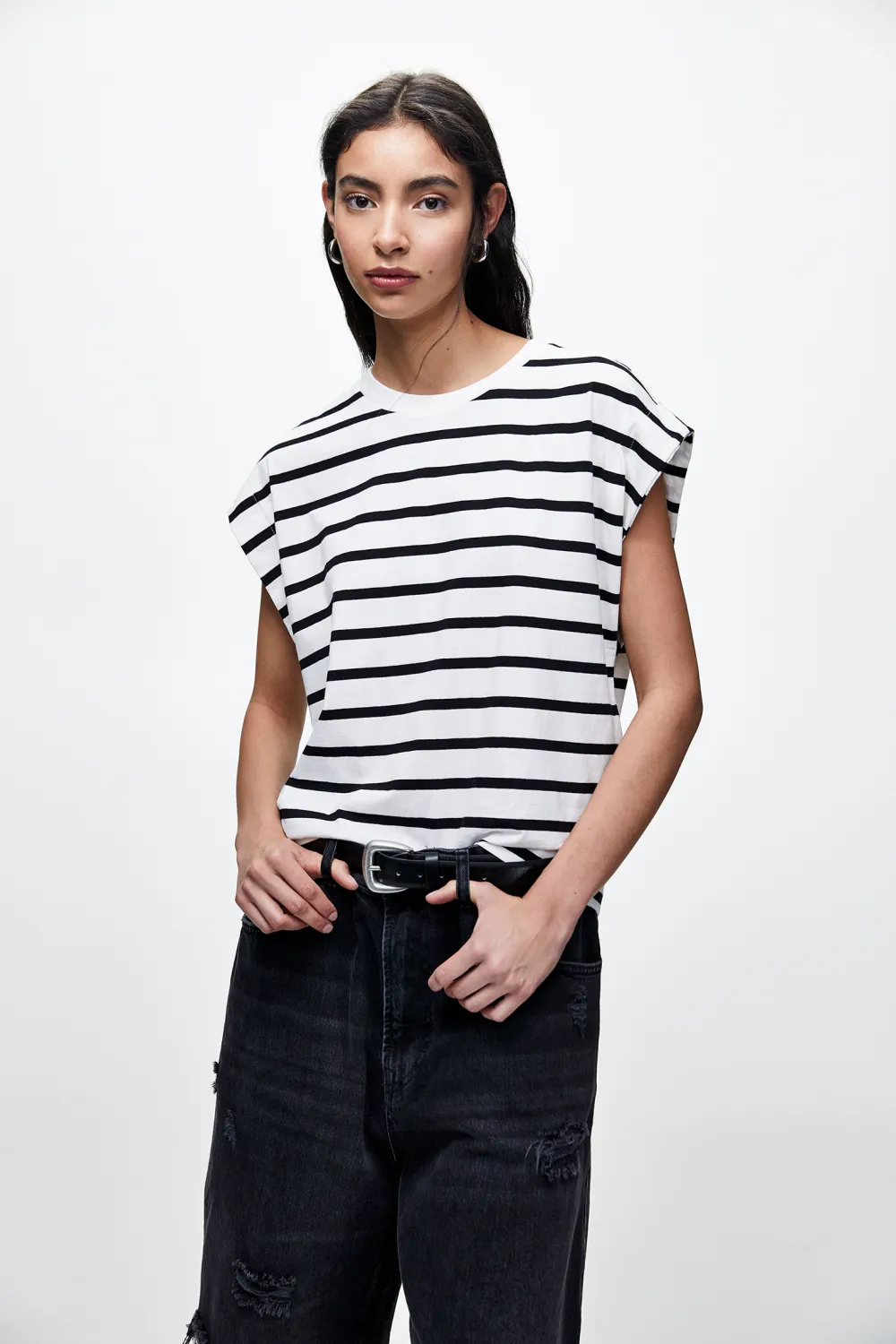 Camiseta manga sisa volumen
