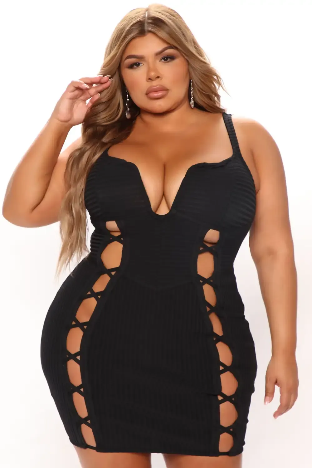 No Cuts Given Bandage Mini Dress - Black