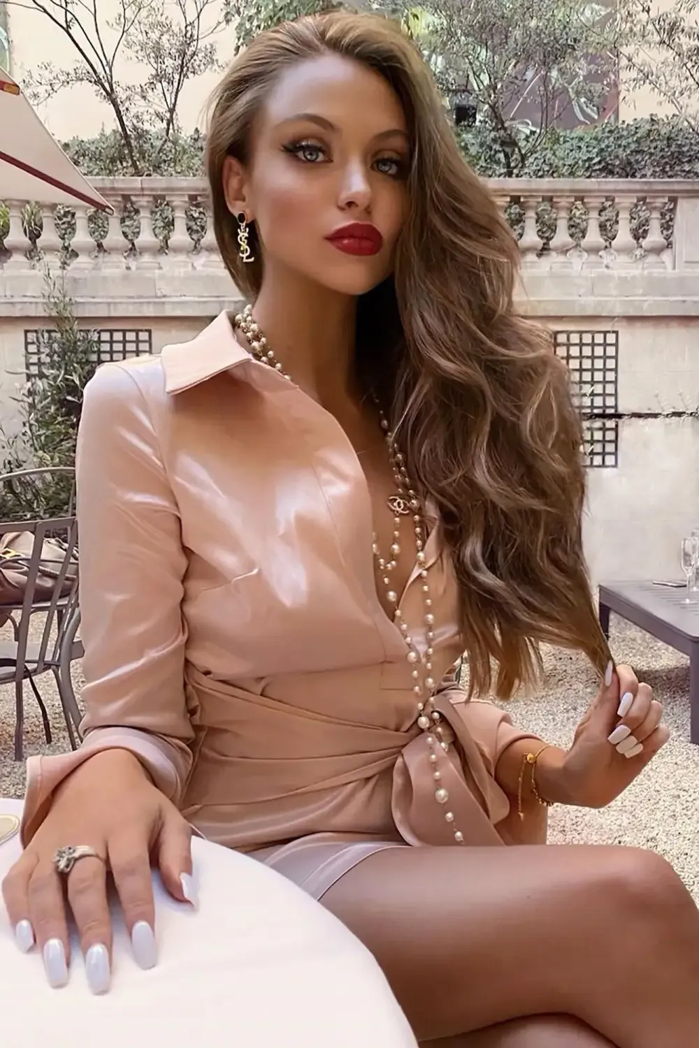 Step Up Satin Mini Dress - Pink