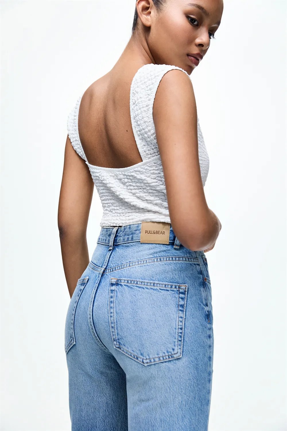 Jeans rectos tiro alto