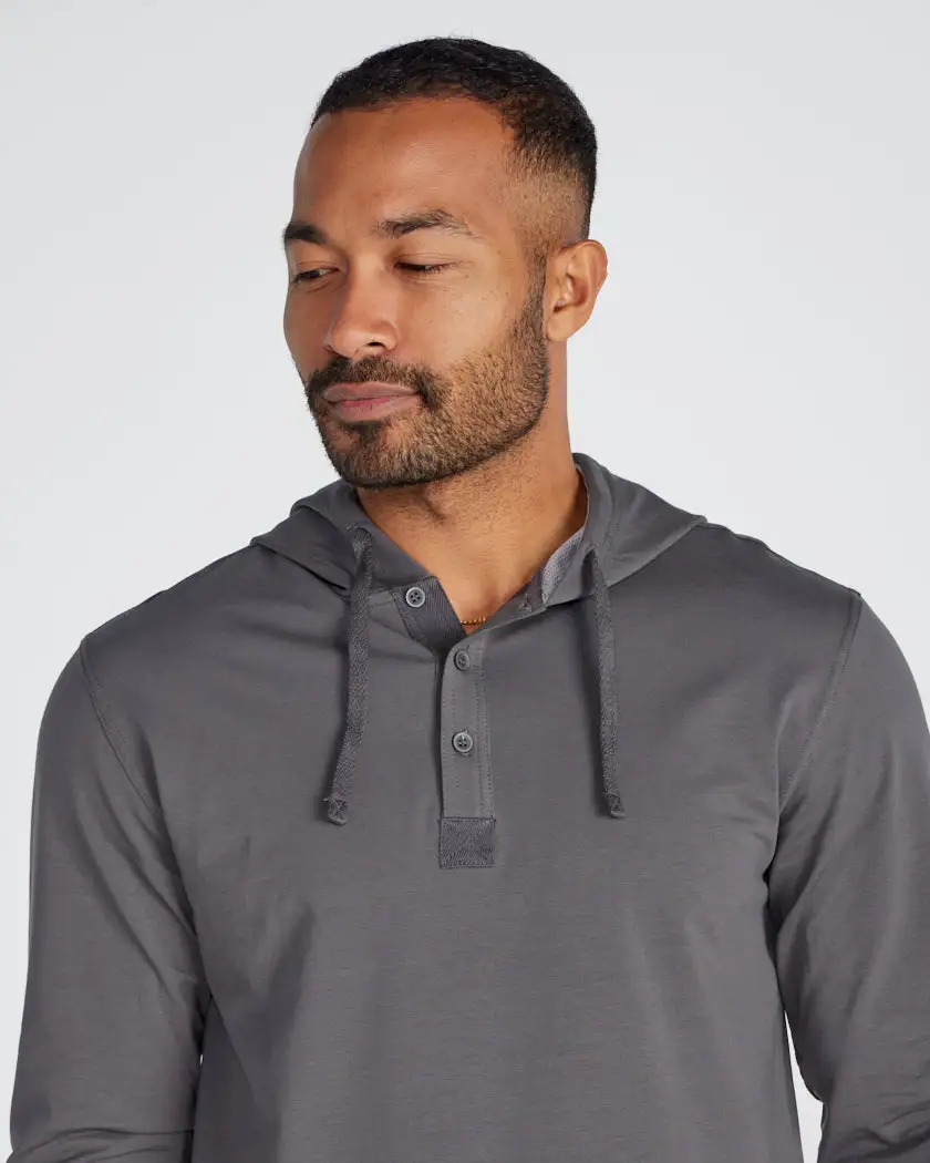 Drop-Cut: Lux Hooded Henley