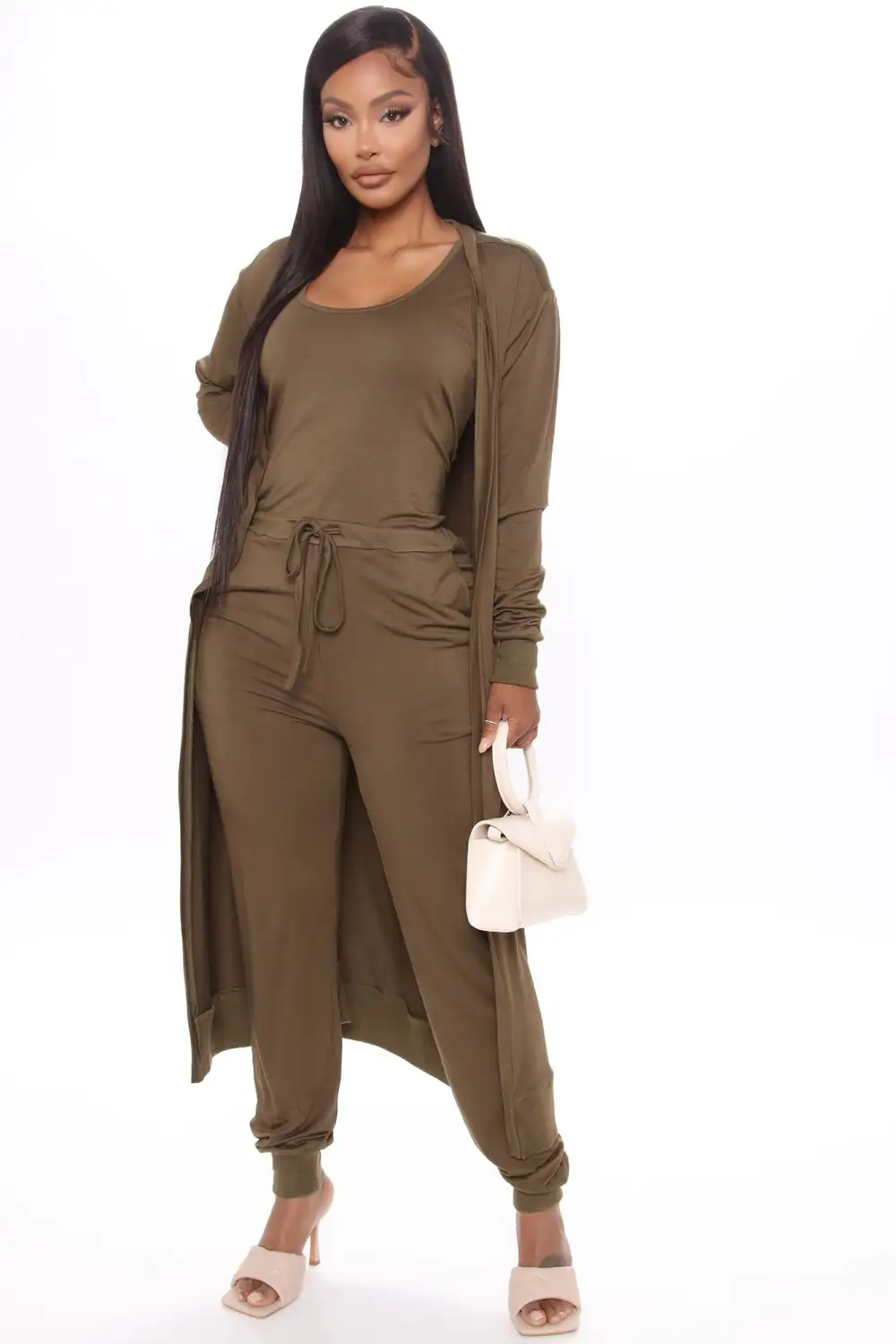 Journey Together 2 Pc Jumpsuit - Olive