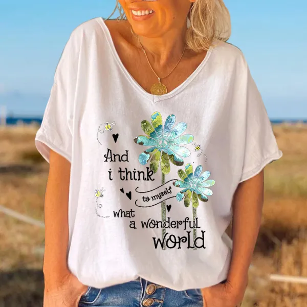 And I Think To Myself What A Wonderful World Daisy Tees