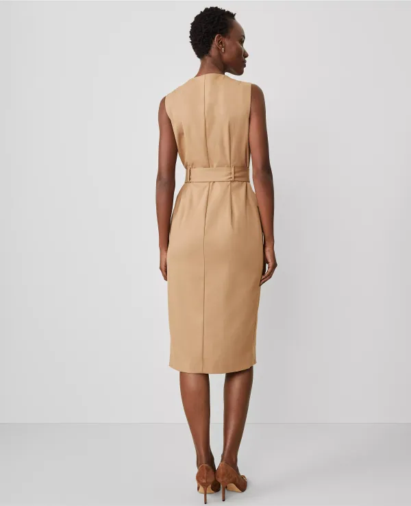 The Wrap Sheath Dress in Seasonless Stretch