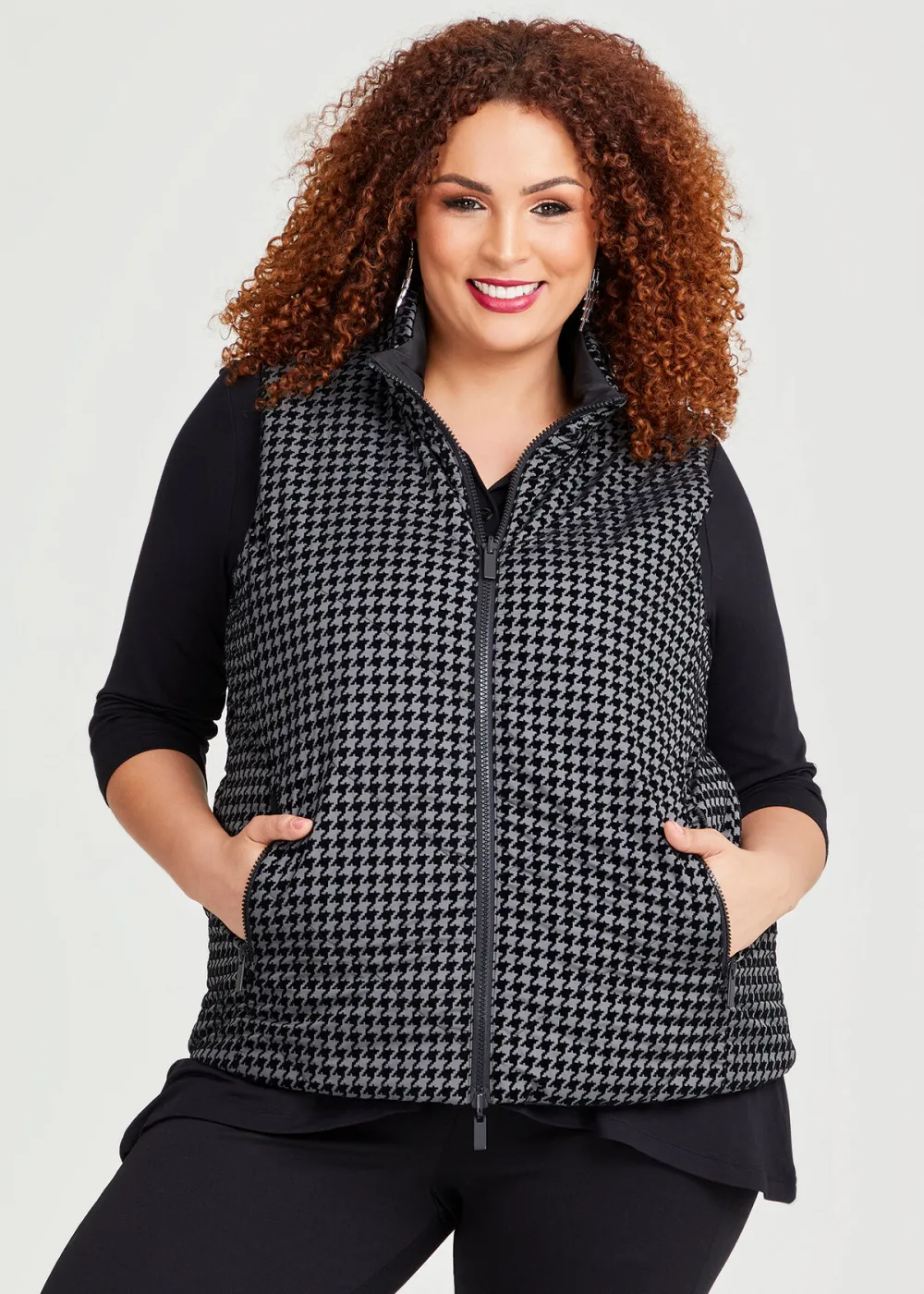 Reversible Flocked Puffer Vest