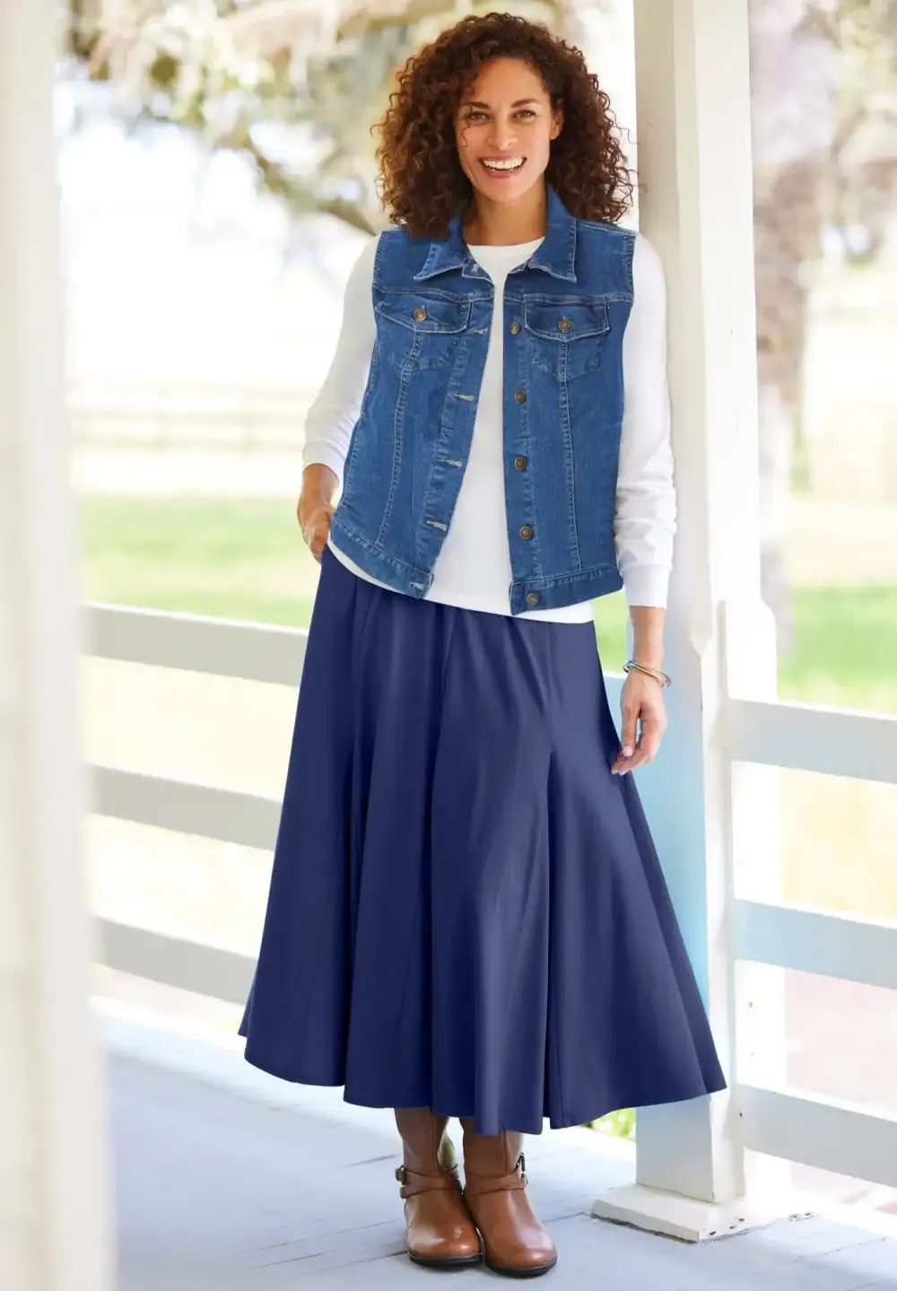 Stretch Denim Vest