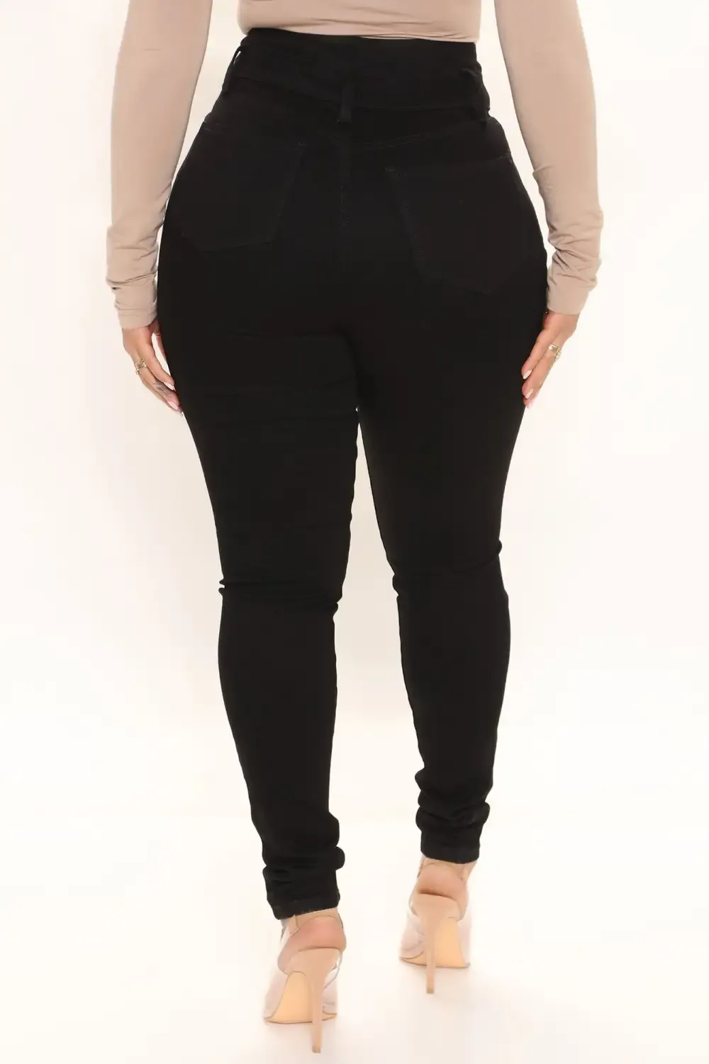 Thinking Of You Stretch Skinny Jeans - Black