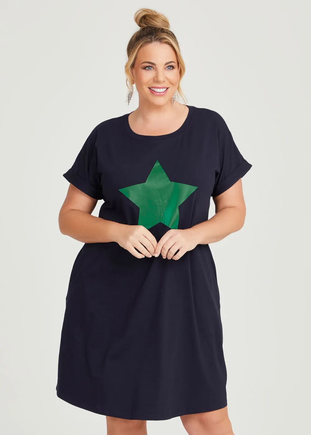 Cotton Star Print Dress