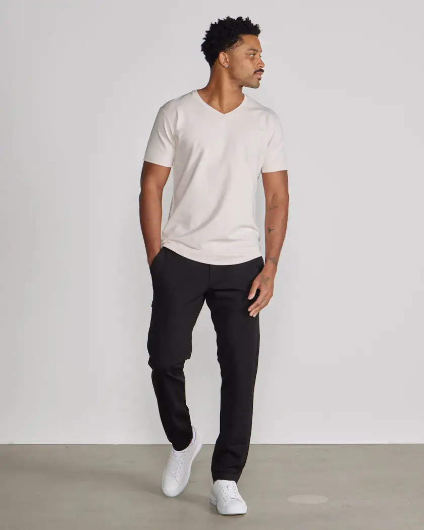 Drop-Cut V-Neck: Lux