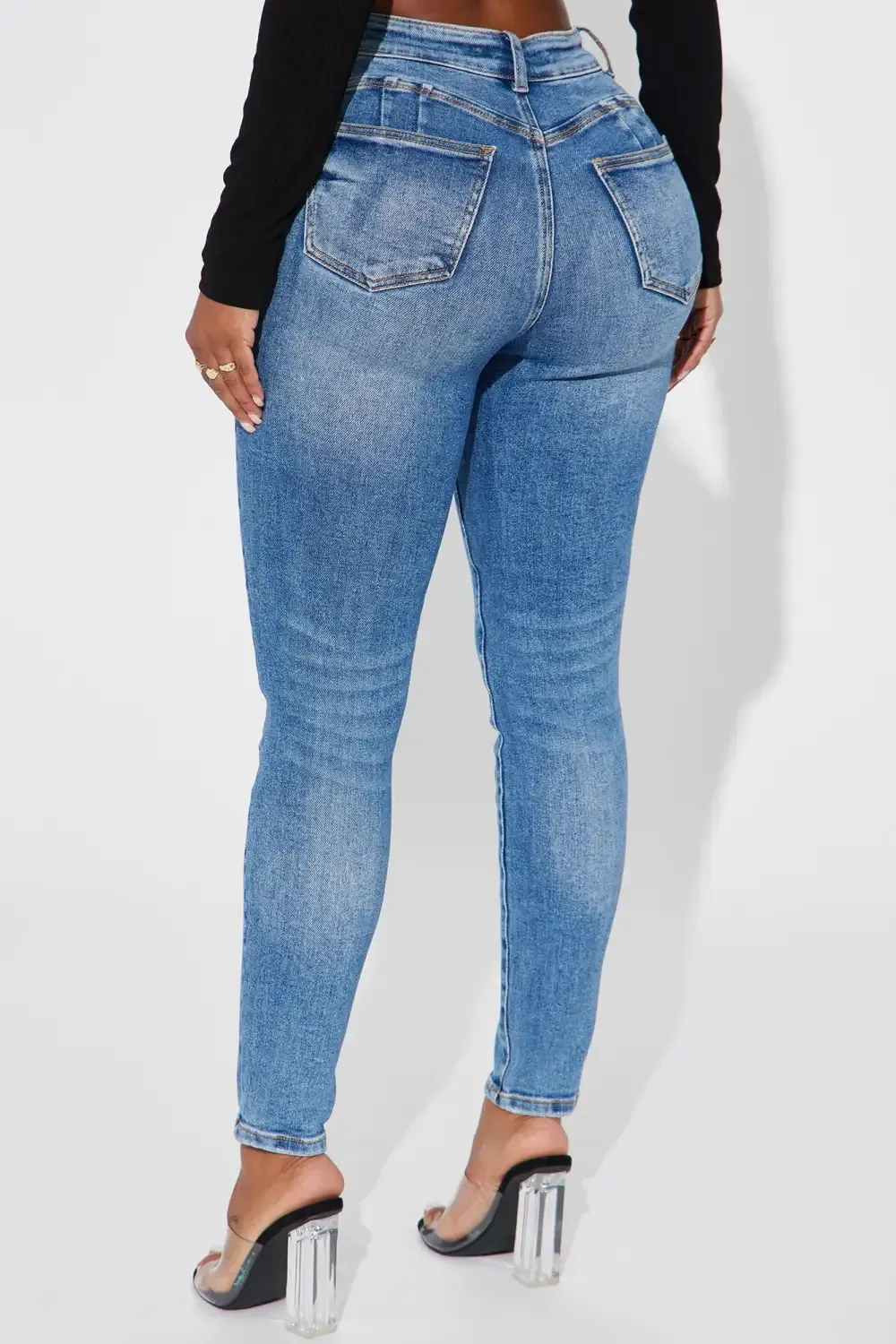 Work It Booty Lifter Stretch Skinny Jean - Medium Wash