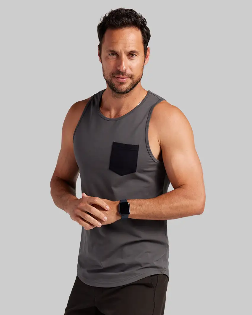 Lux Drop-Cut Pocket Tank