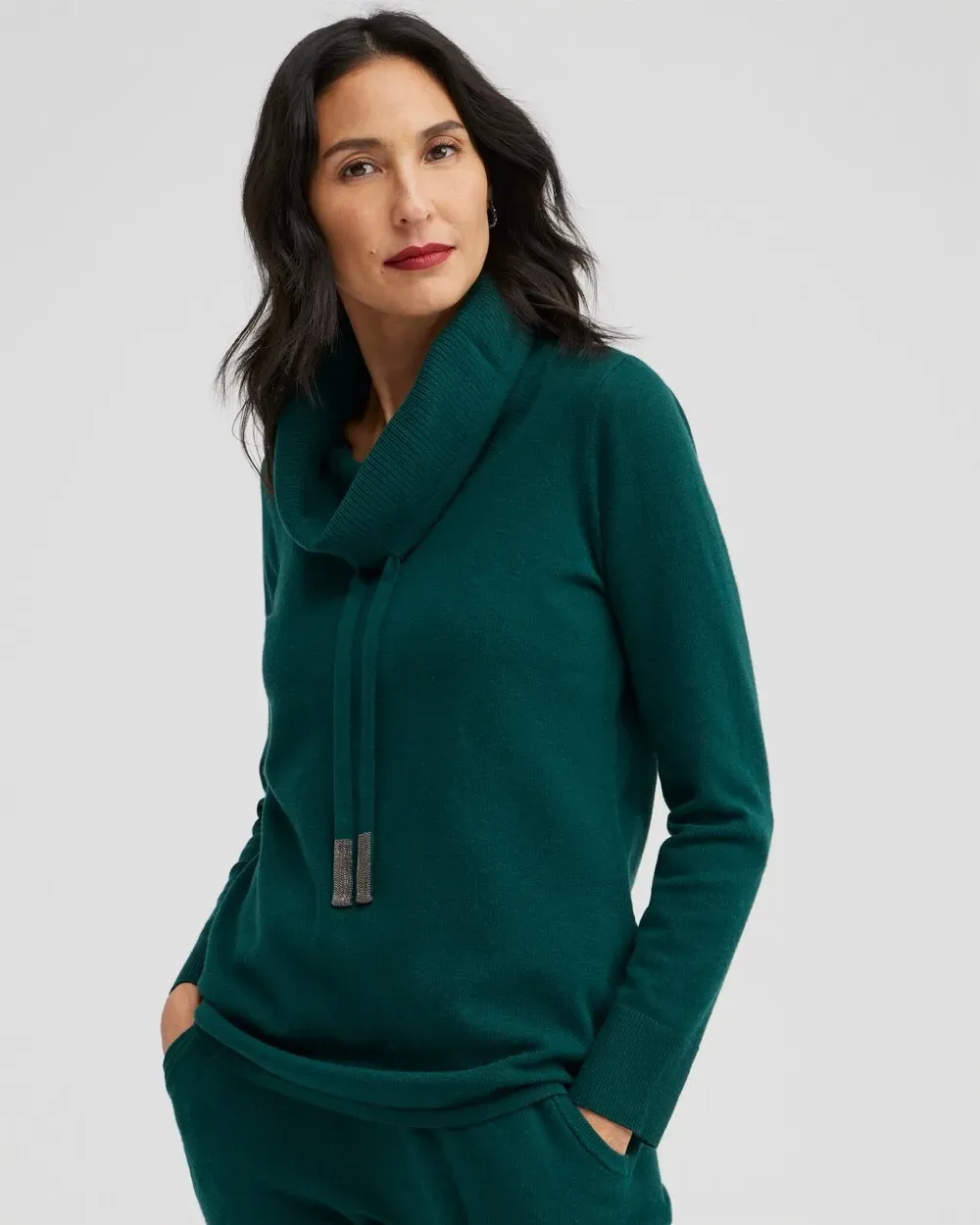 Zenergy Luxe® Cashmere Blend Cowl Sweater