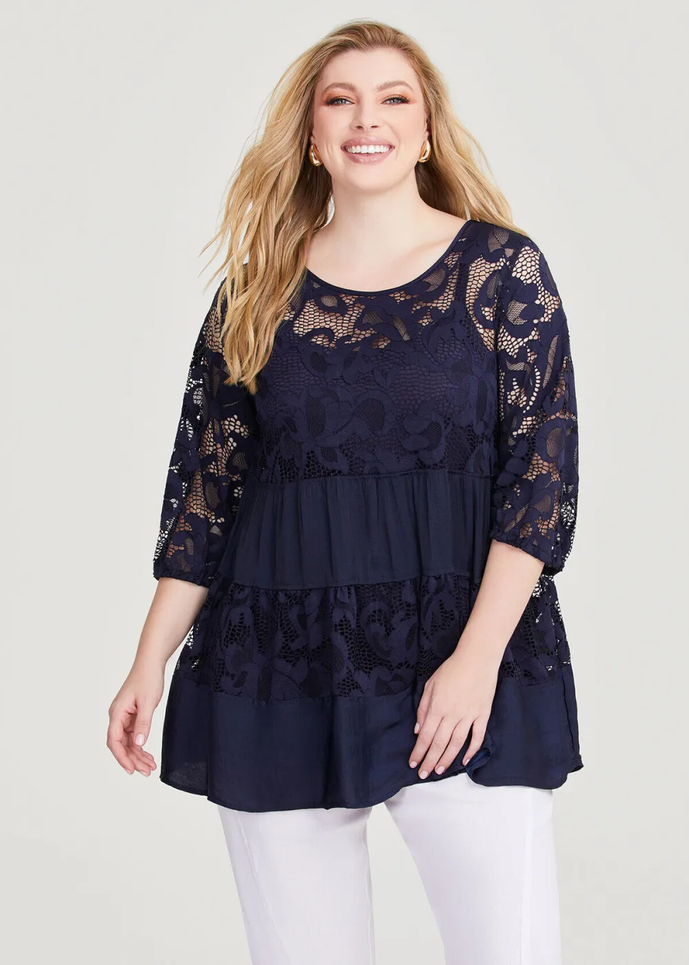 Lace & Luxe Tier Tunic