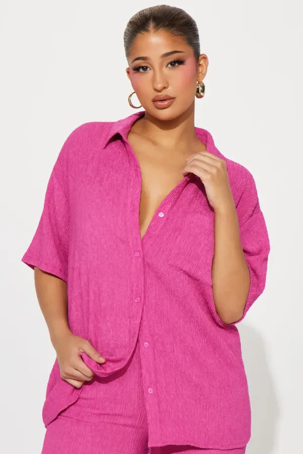 Vacay Vibes Pant Set - Fuchsia