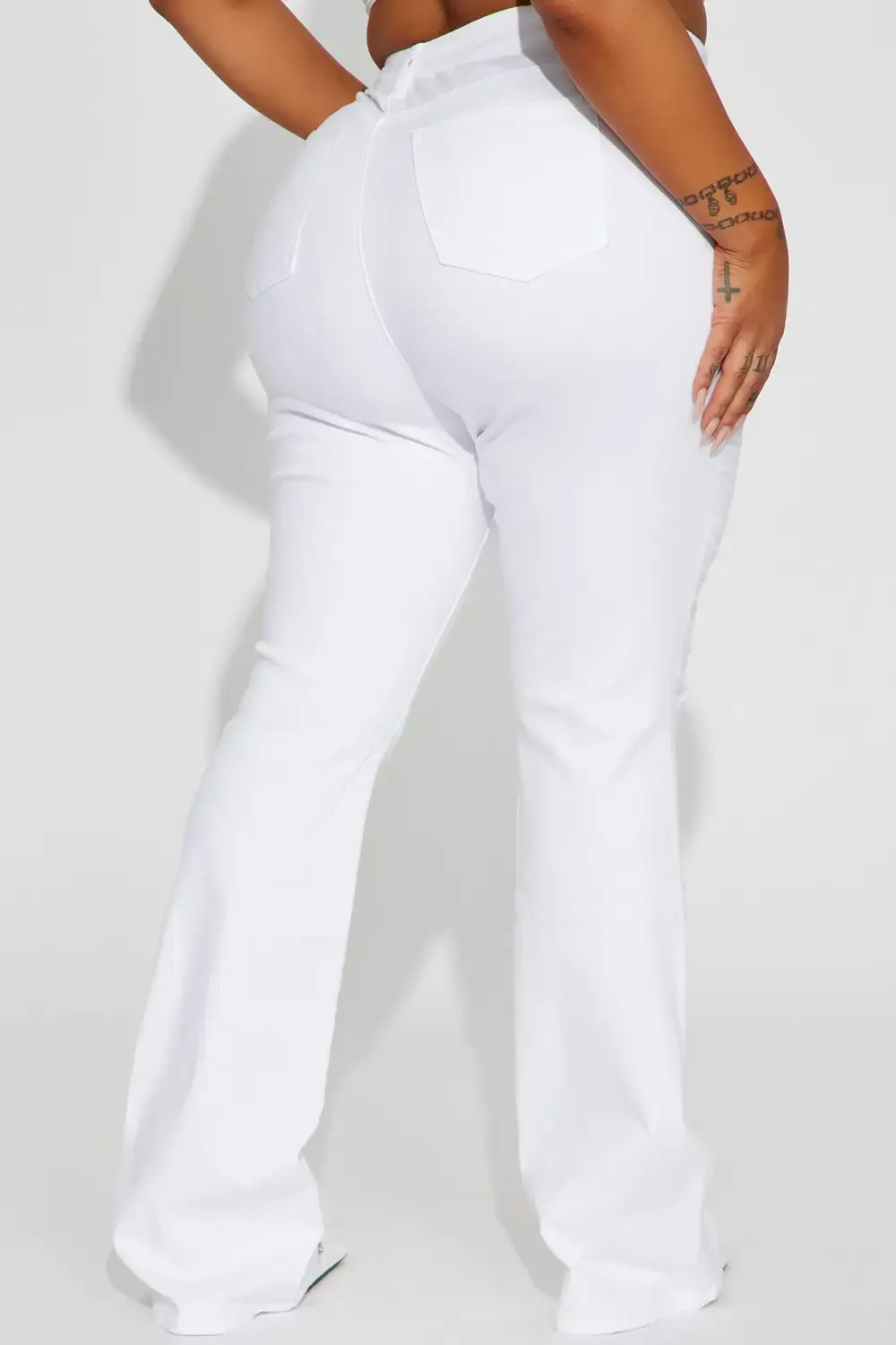 Summer Honey Ripped Stretch Bootcut Jeans - White