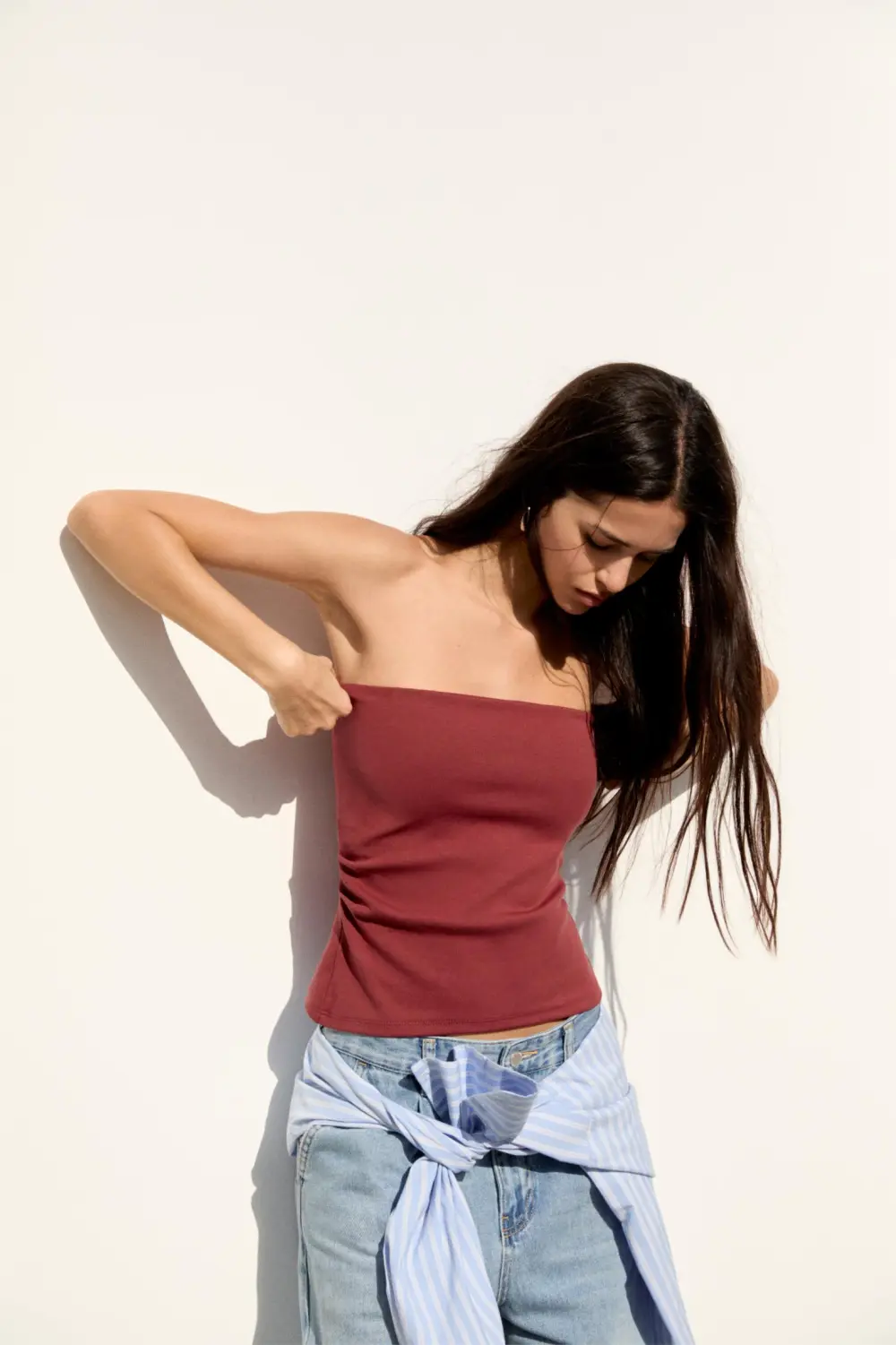 Strapless top