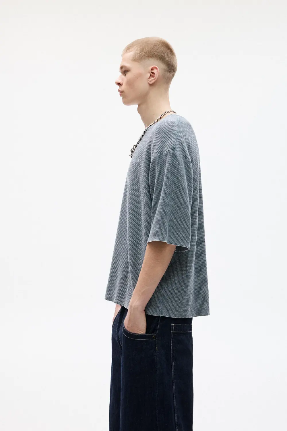Waffle-knit STWD T-shirt