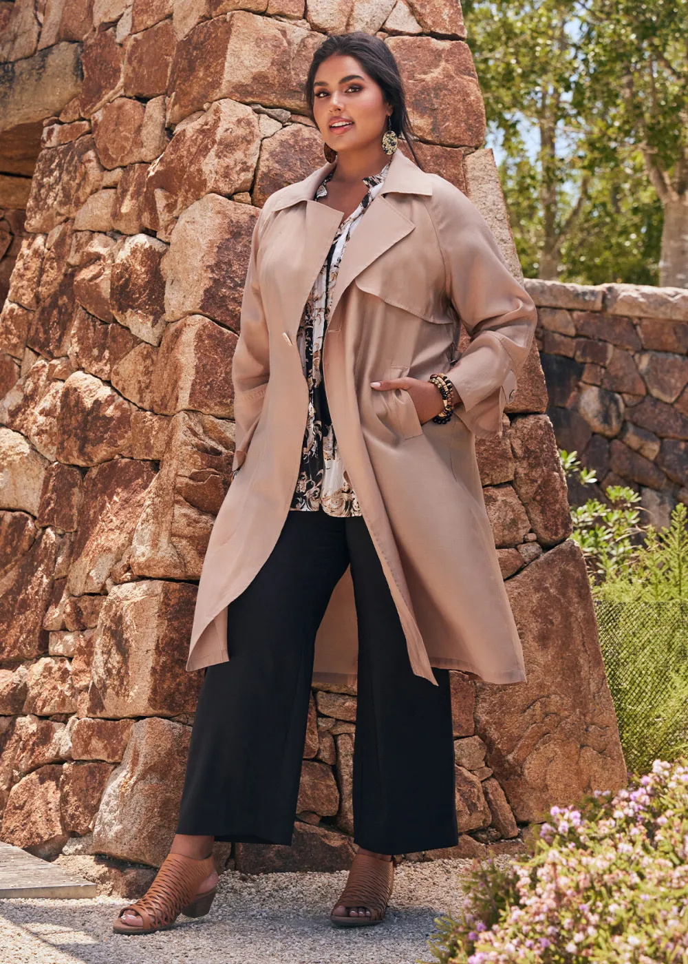 Light Natural Trench Coat