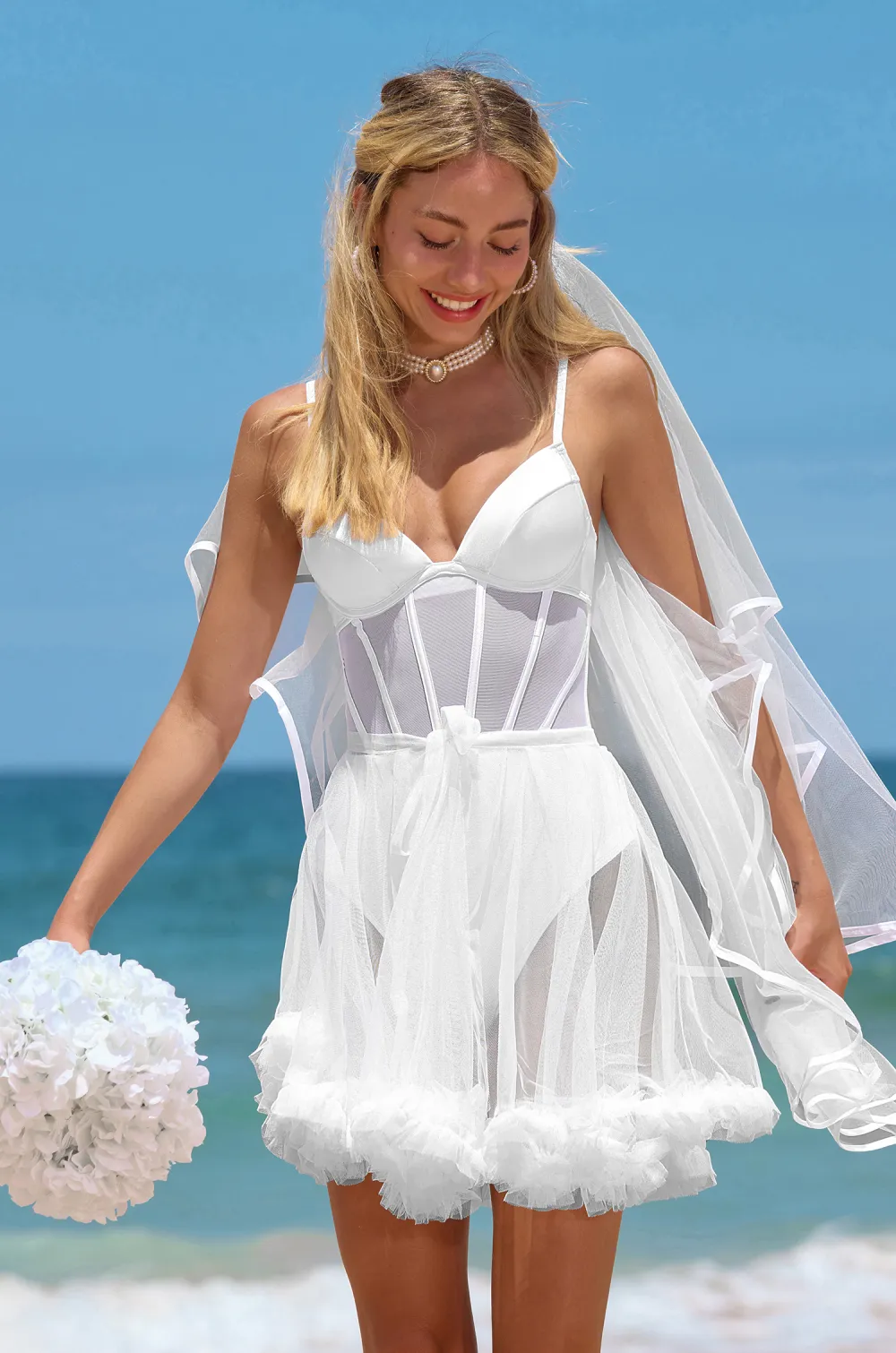 Beach Goddess Corset Underwire One-Piece Swimsuit