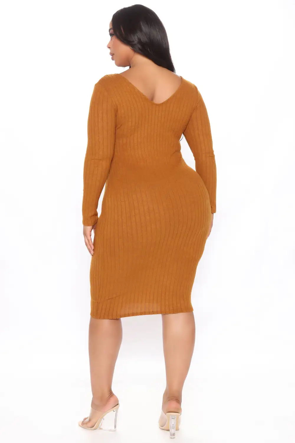 For The Thrill Of It Midi Dress - Rust