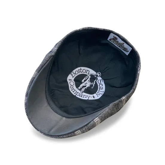 The Black Rose Peaky Boston Scally Cap - Black & Grey Plaid