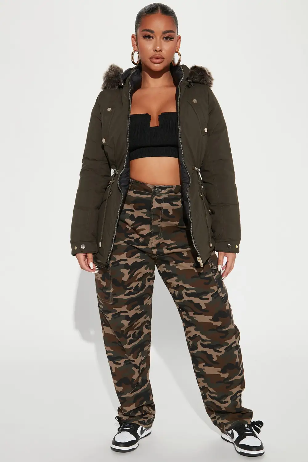 Inside Out Reversible Jacket - Olive/combo