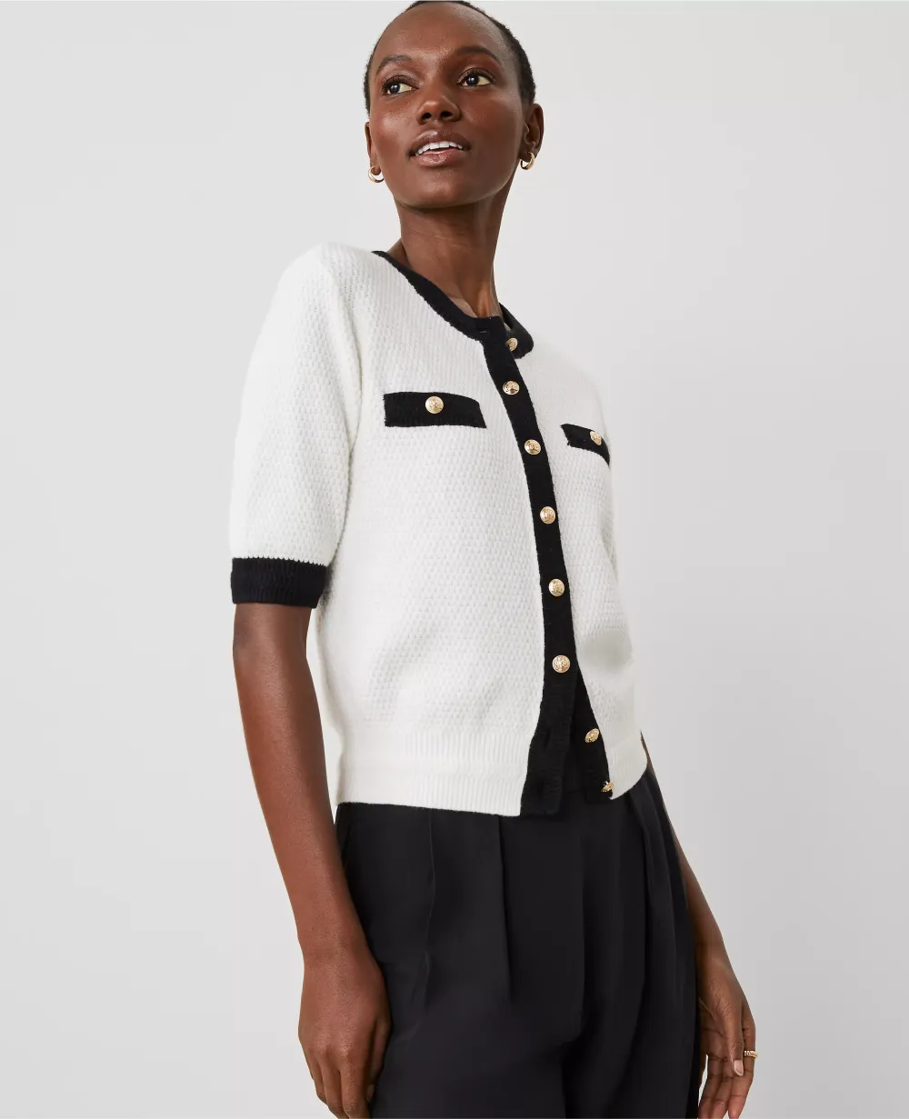 Contrast Stitch Cardigan