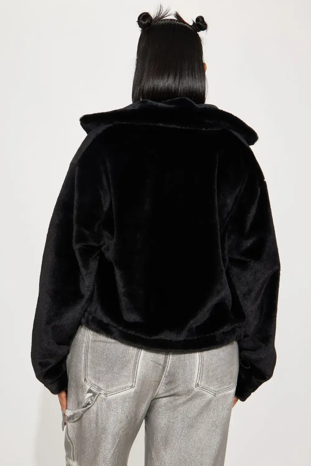 So Effortless Faux Fur Jacket - Black