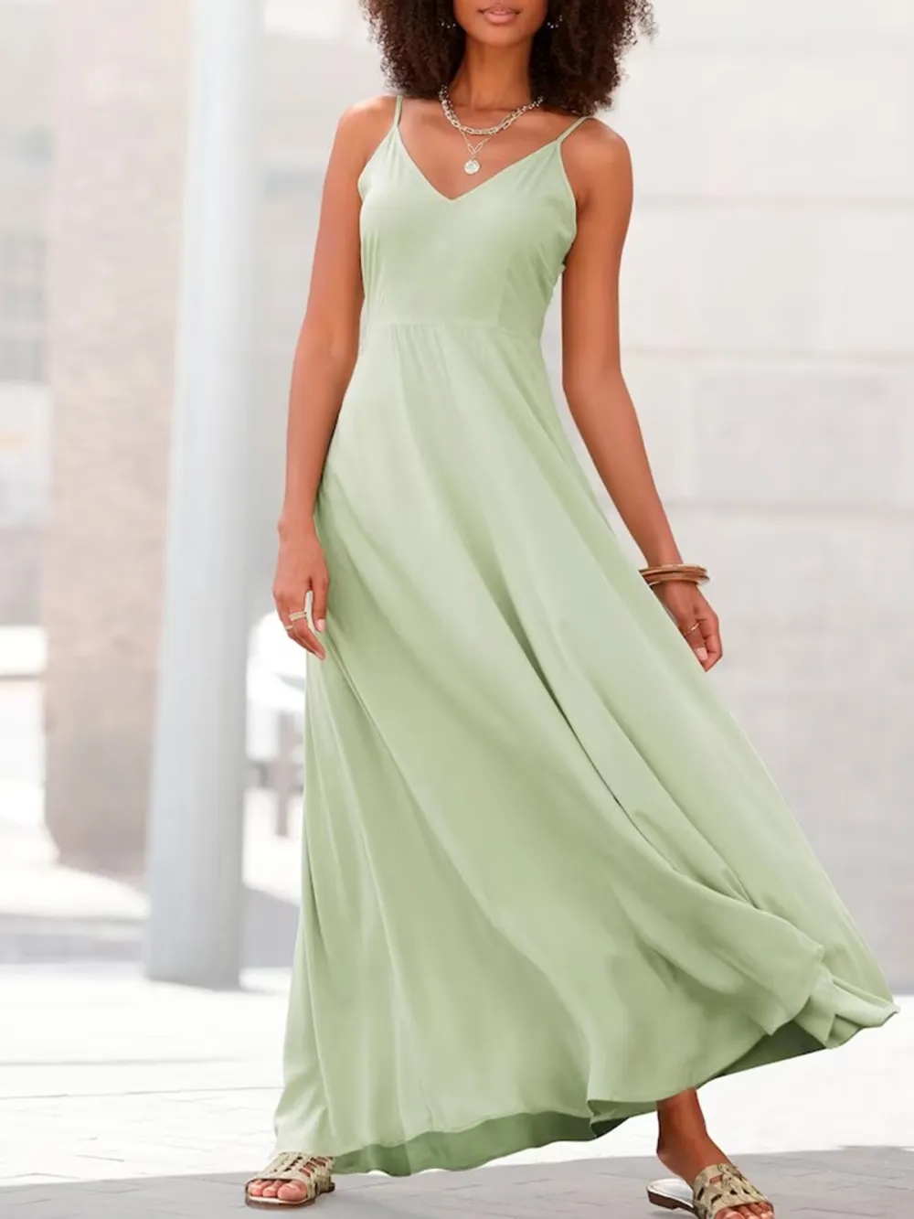 Plain Colored Sleeveless Dress