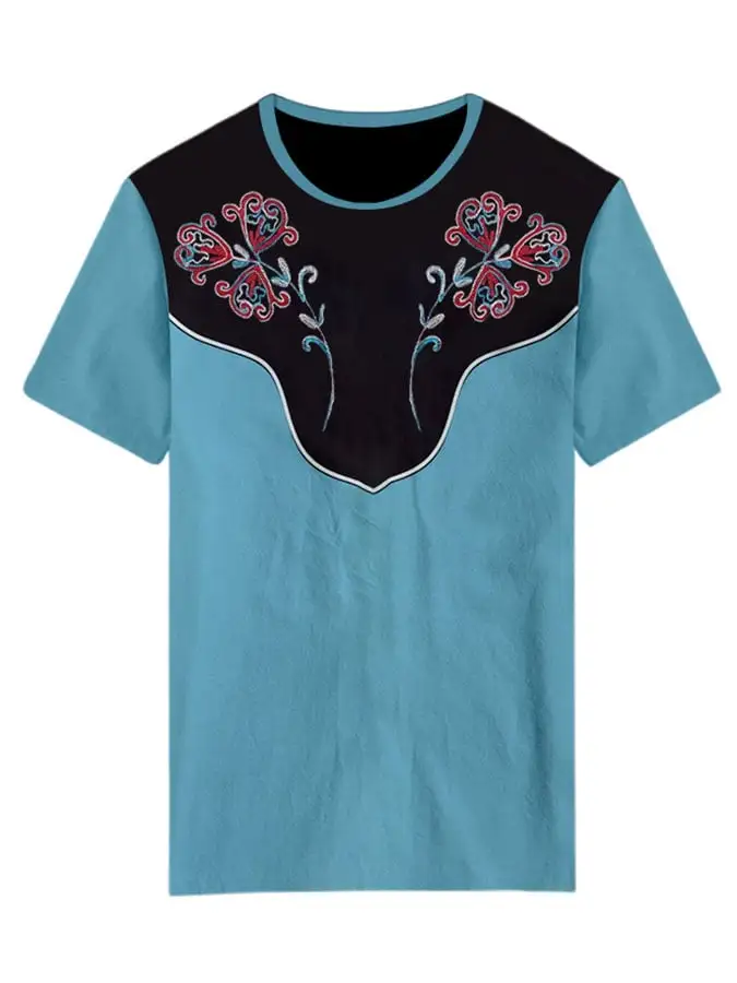 Women's Retro Western  Print T-shirt