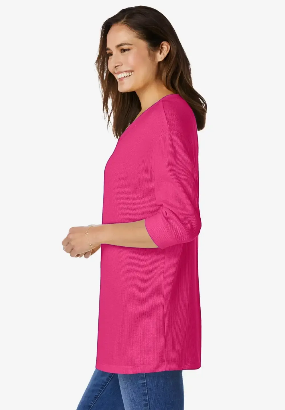 Three-Quarter Sleeve Thermal Sweatshirt