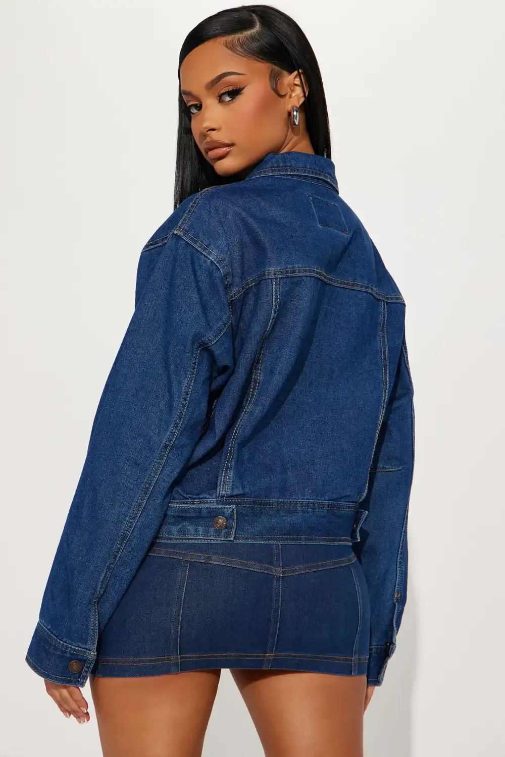Step It Up Denim Jacket - Dark Wash