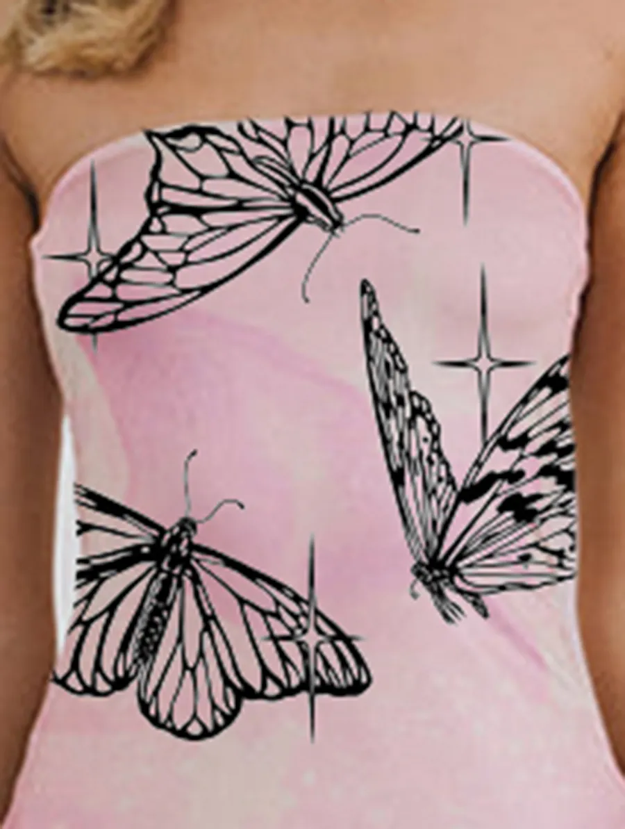 Midi Dress In Slinky Orchid Petals Pink