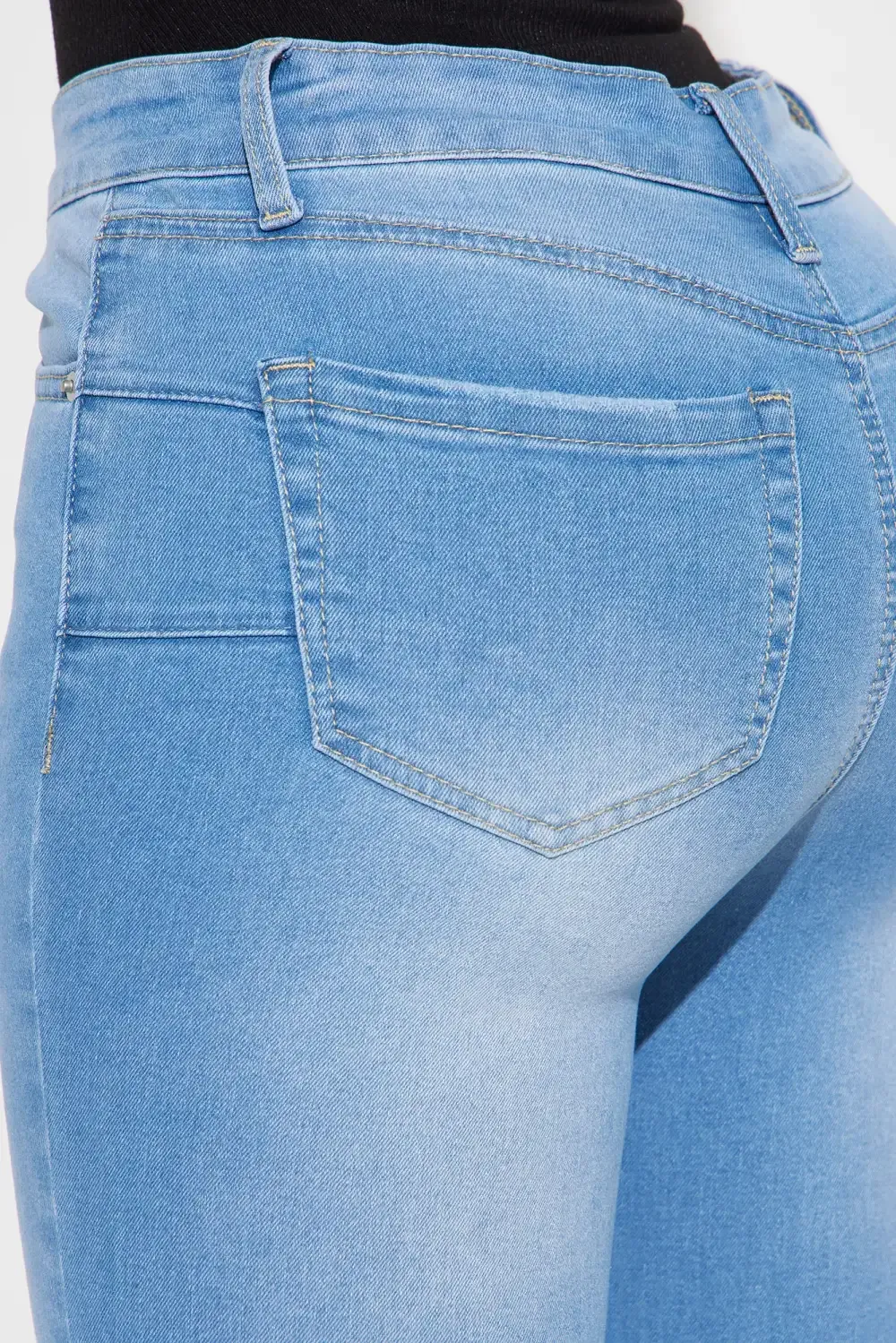 Got Spunk Destroyed High Stretch Skinny Jeans - Light Wash