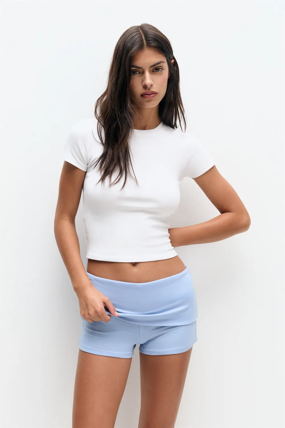 Camiseta básica ajustada manga corta