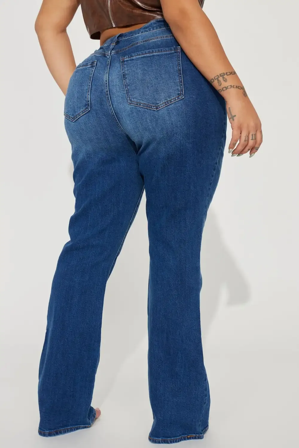 Classic High Rise Bootcut Jeans - Medium Blue Wash