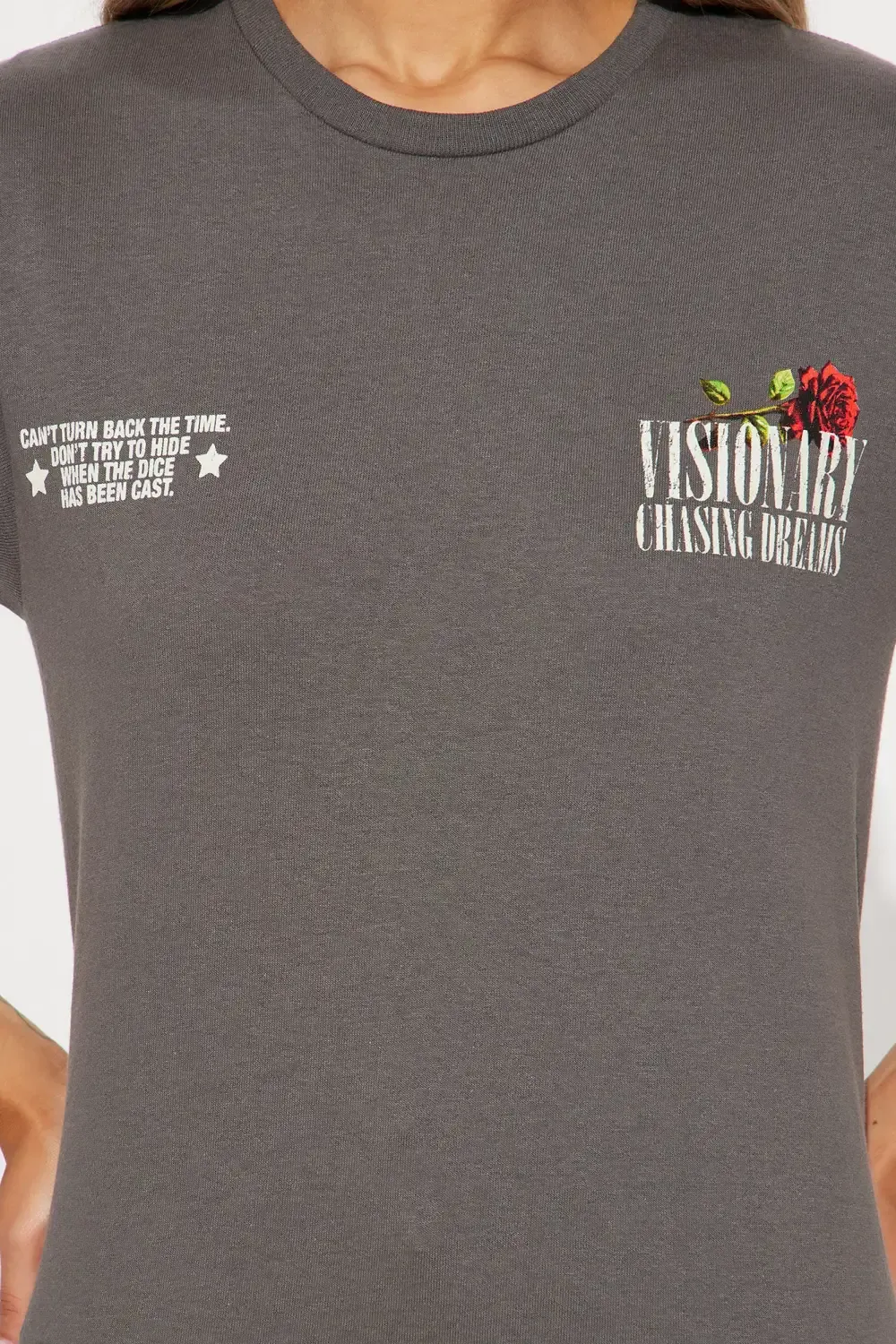 Visionary Rose Short Sleeve Tee - Charcoal