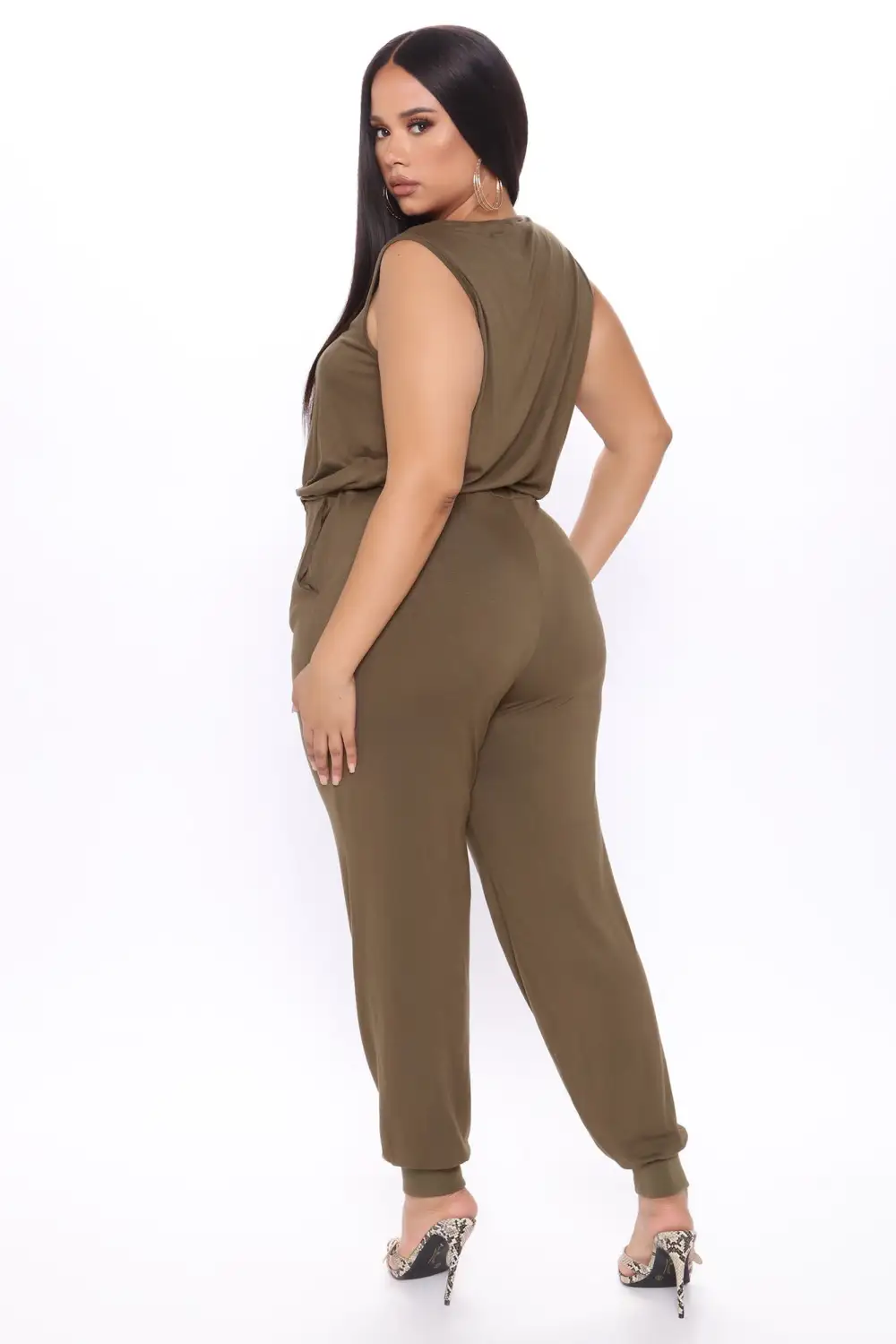 Journey Together 2 Pc Jumpsuit - Olive