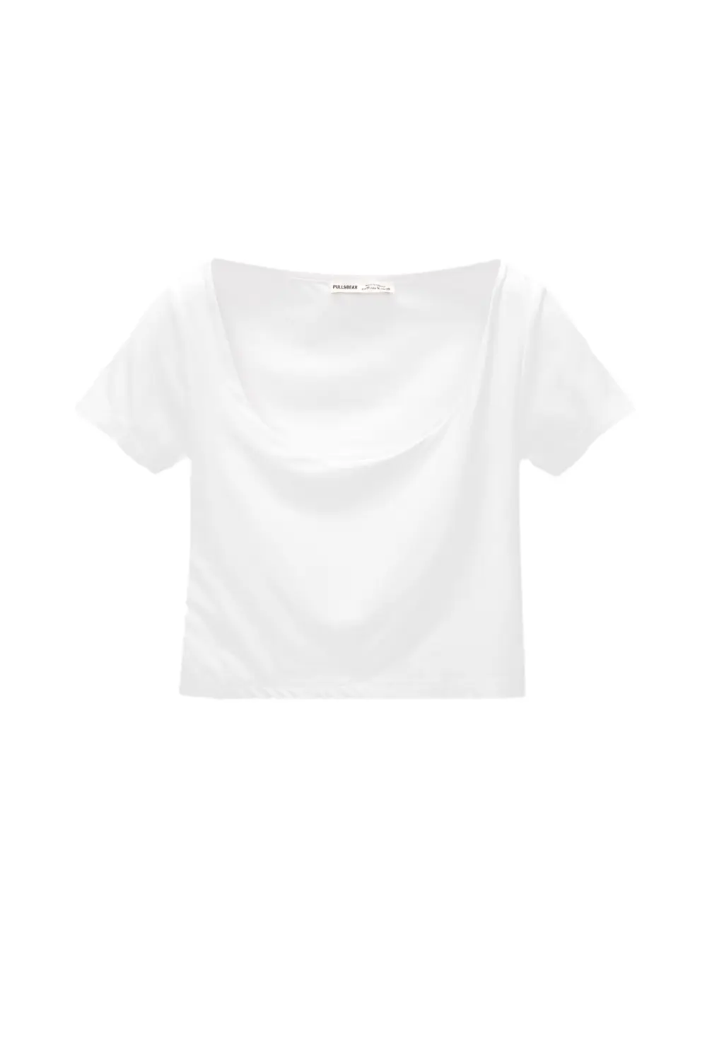 Cropped polyamide T-shirt