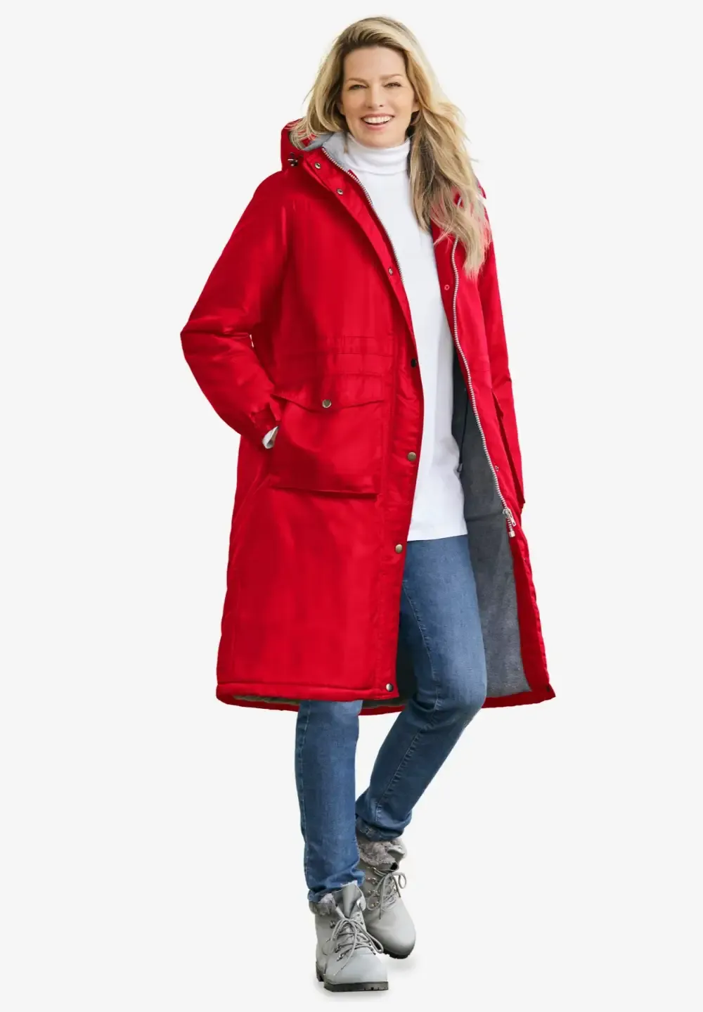 Mid-Length Microfiber Parka
