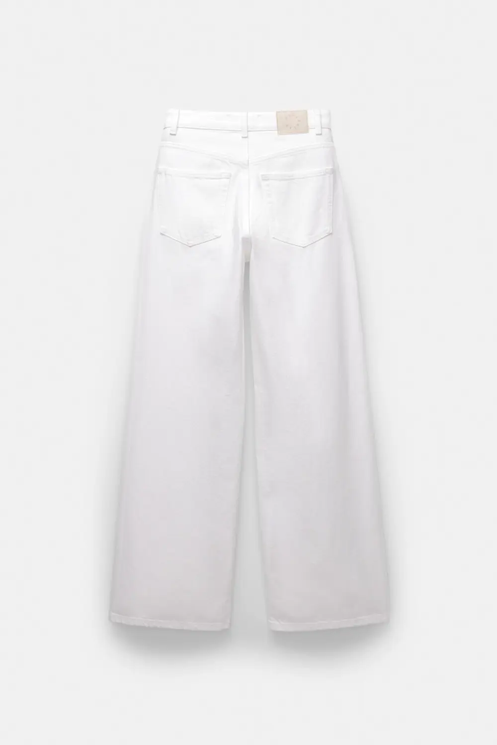 Jeans wide leg tiro alto
